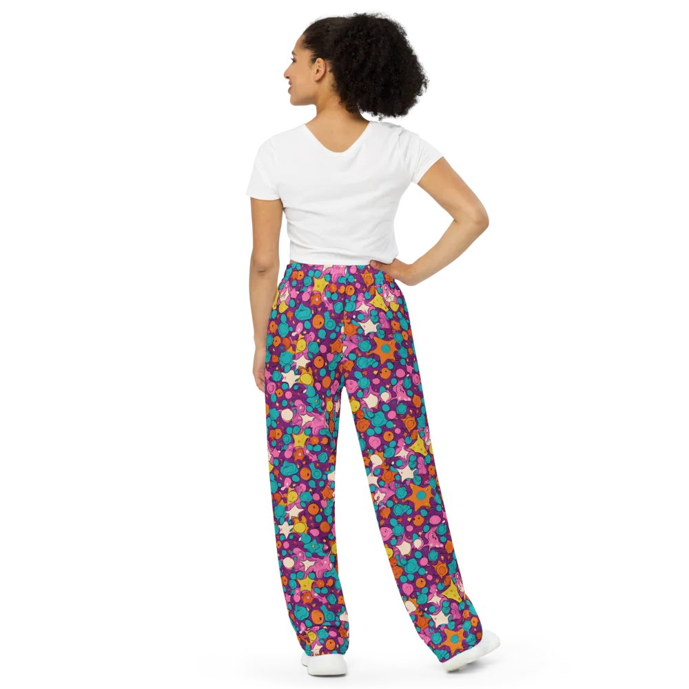 Candy Comet on Wide-Leg Pants — Back