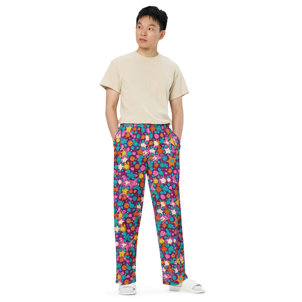 Candy Comet on Wide-Leg Pants — Front