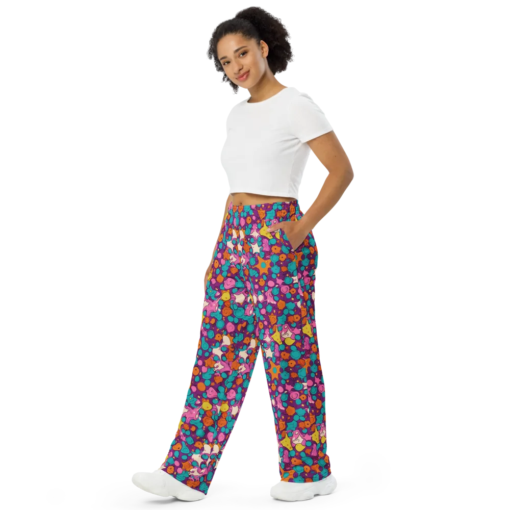 Candy Comet on Wide-Leg Pants — Left Front