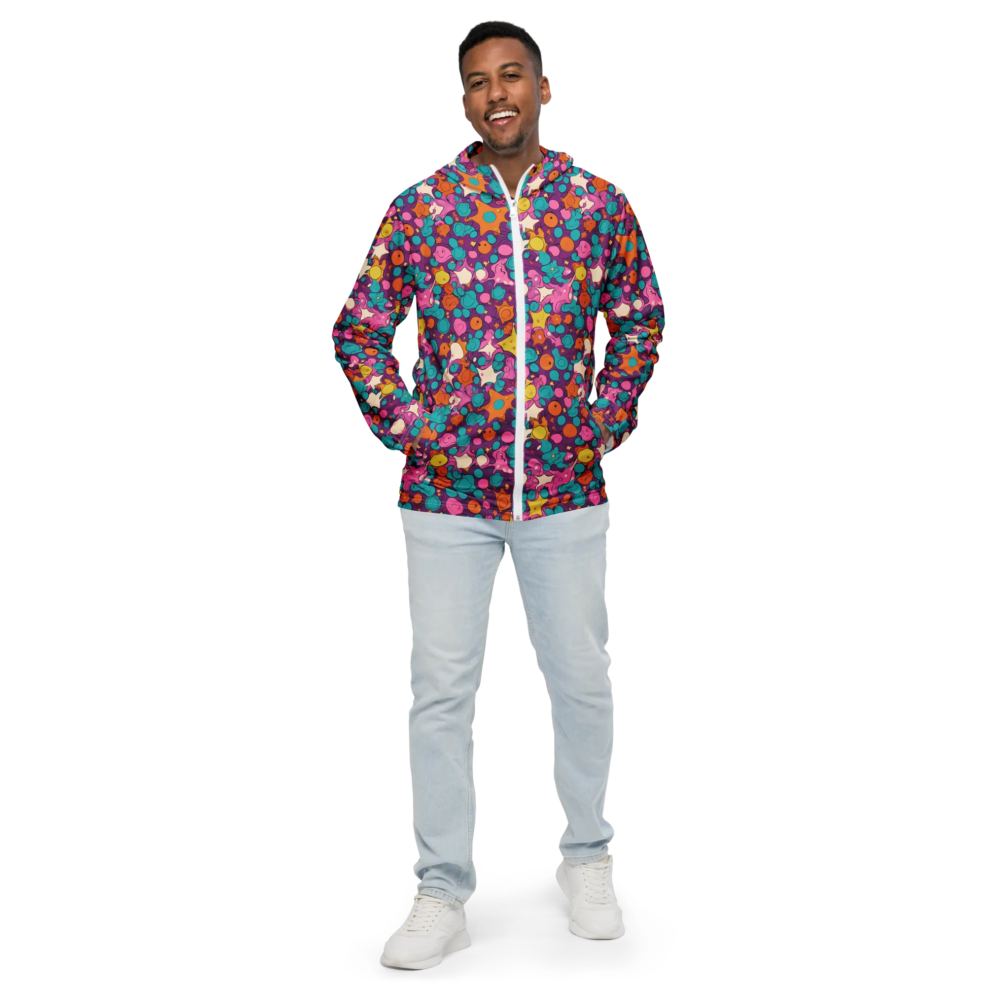 Candy Comet on Men's Windbreaker — Front