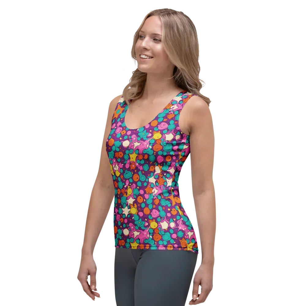 Candy Comet on Women's Tank Top — Left Front