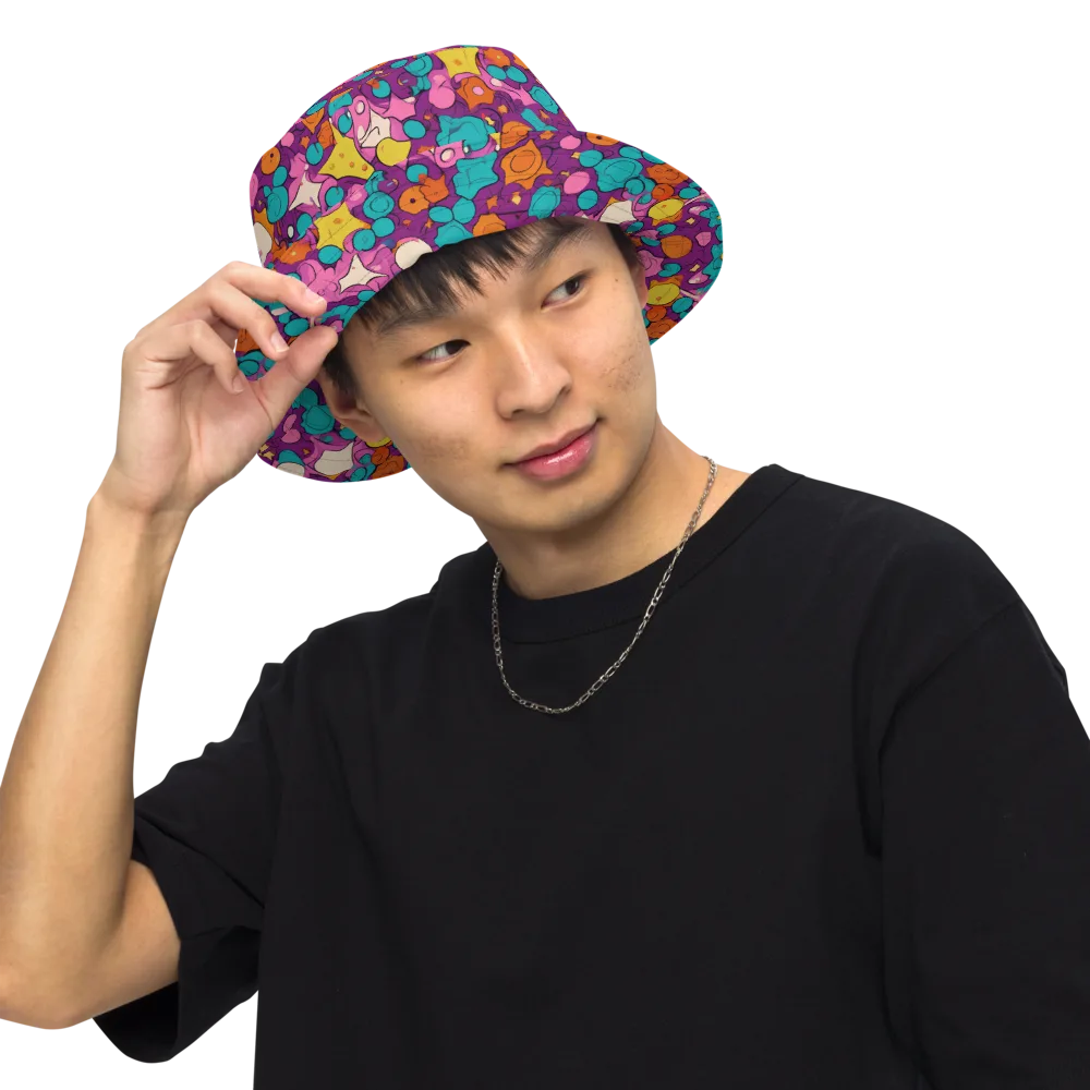 Candy Comet on Reversible Bucket Hat — Front Inside