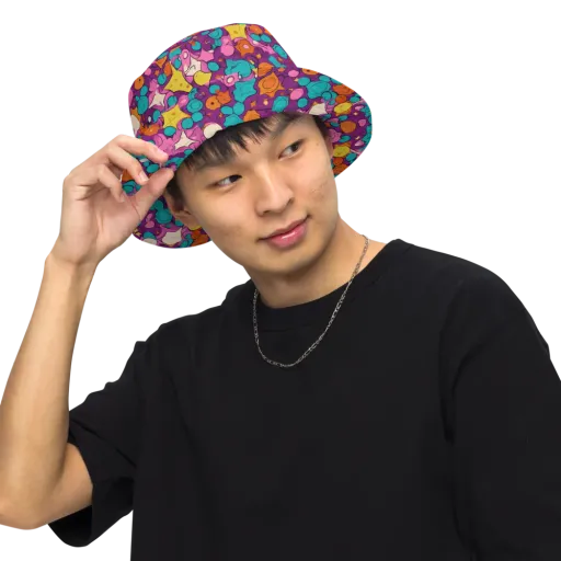 Candy Comet on a Reversible Bucket Hat