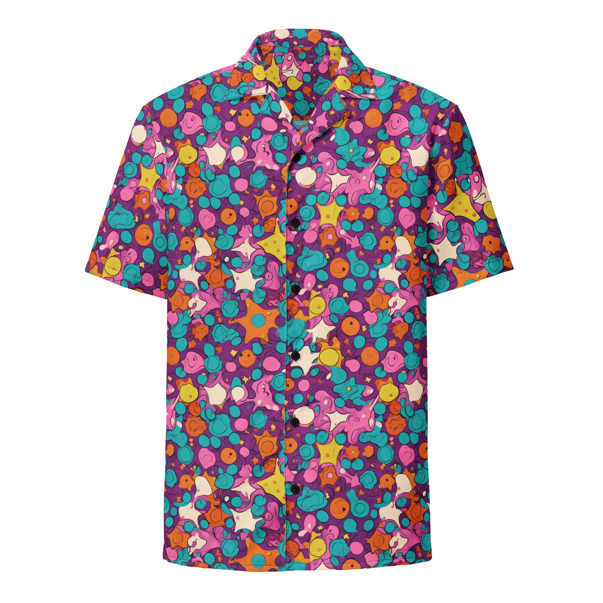 Candy Comet on Button Shirt — Front