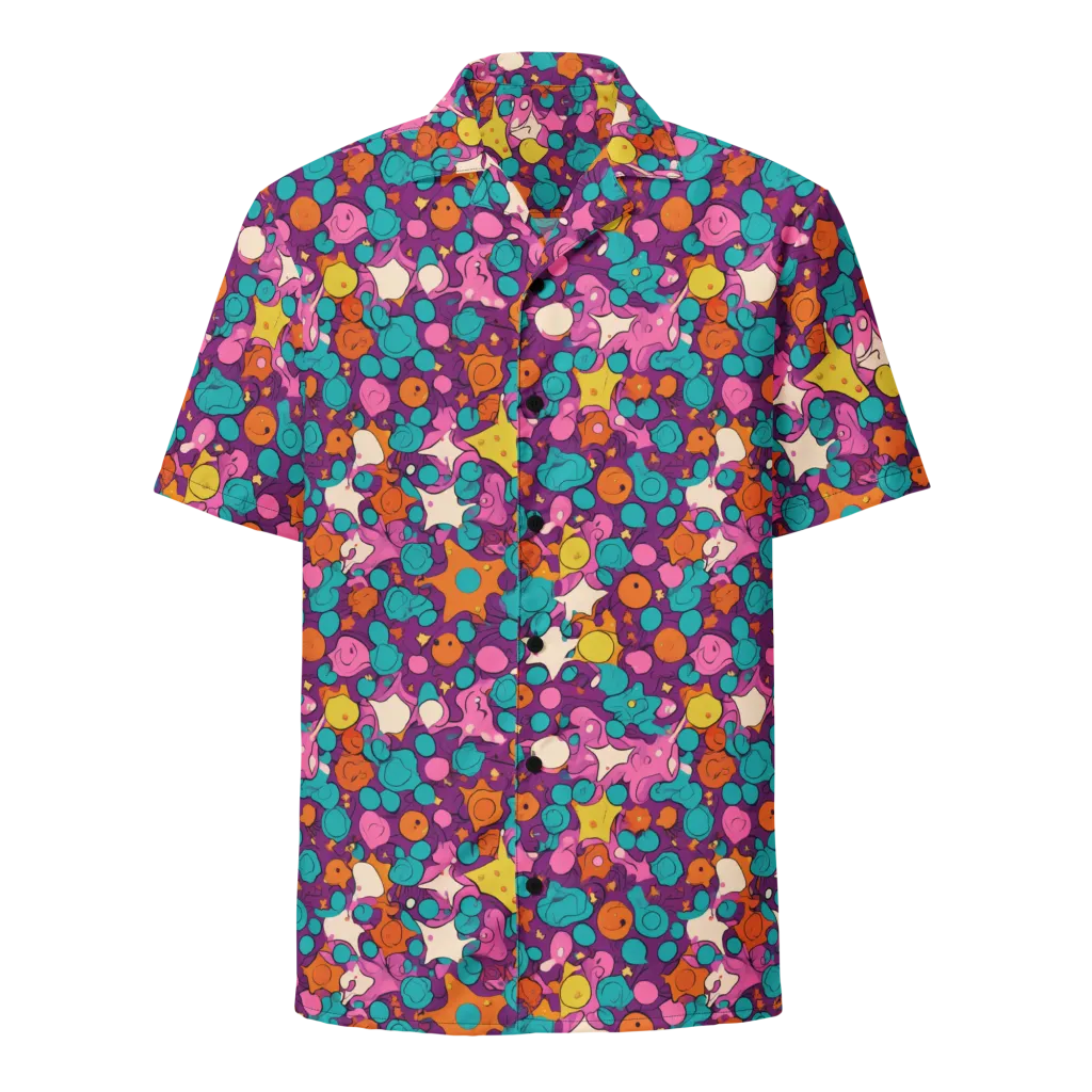 Candy Comet on Button Shirt — Front