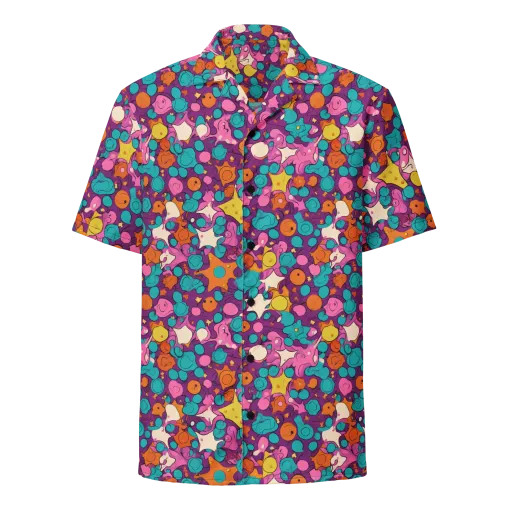 Candy Comet on a Button Shirt