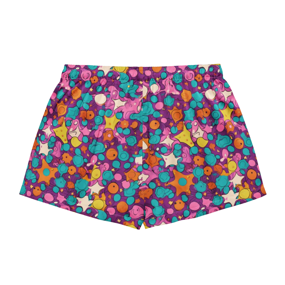 Candy Comet on Women's Pajama Shorts — Back