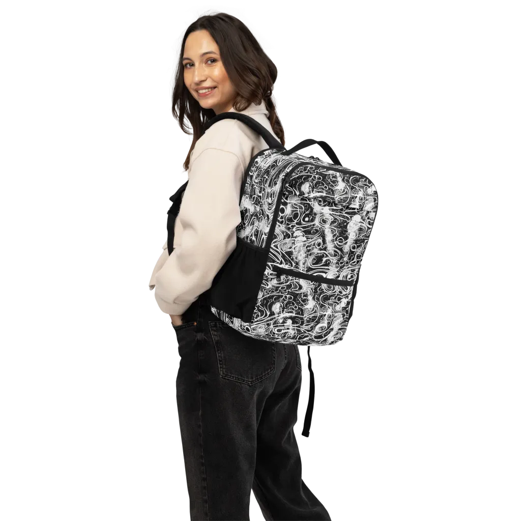 Graphite Whirlpool on Utility Backpack — Back