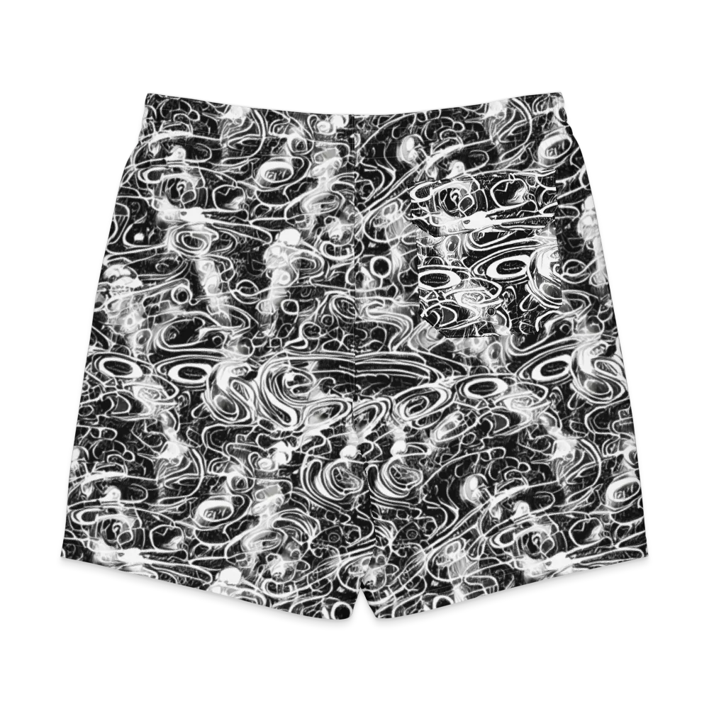 Graphite Whirlpool on Men's Board Shorts — Back