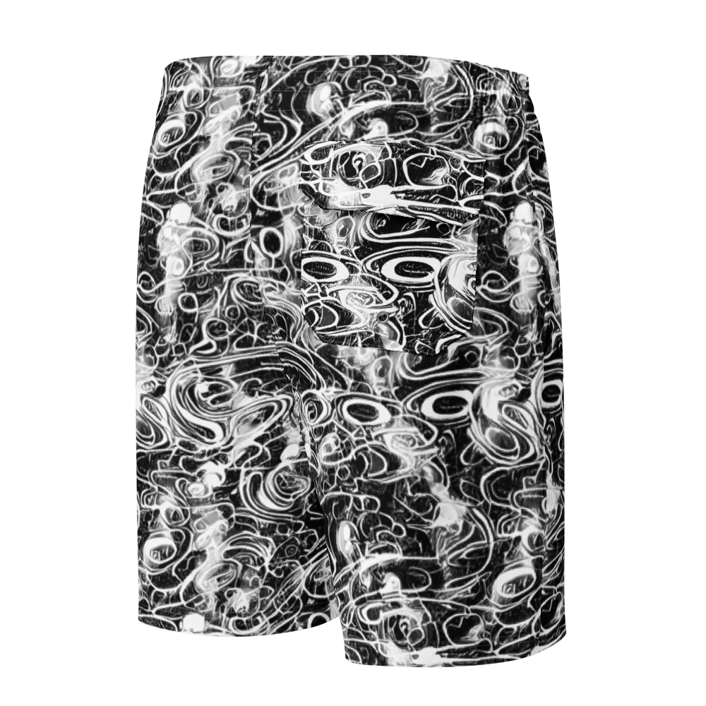 Graphite Whirlpool on Men's Board Shorts — Back