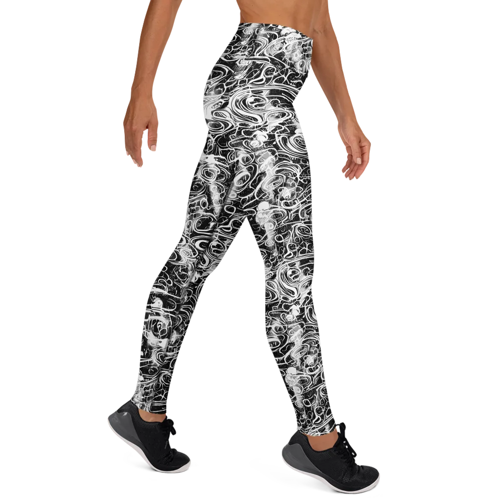 Graphite Whirlpool on Yoga Leggings — Right