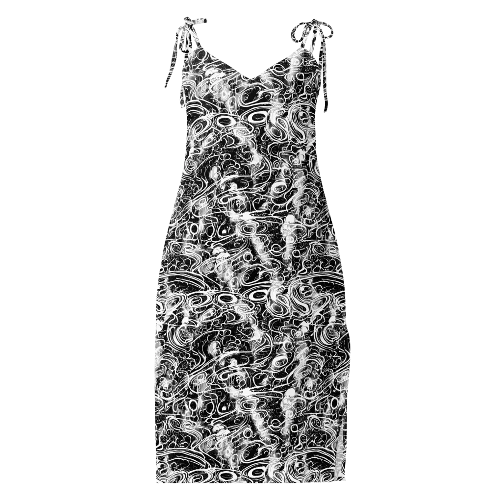 Graphite Whirlpool on Slip Dress — Front