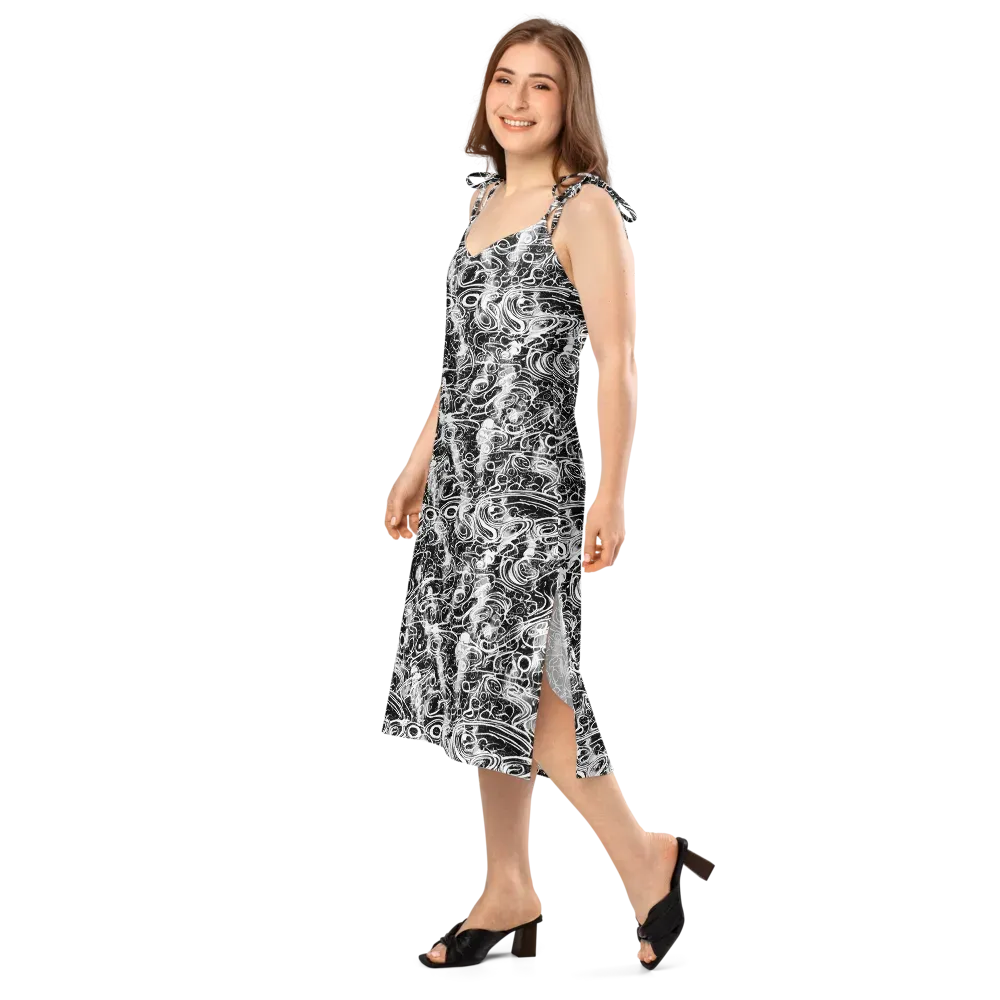 Graphite Whirlpool on Slip Dress — Left Front