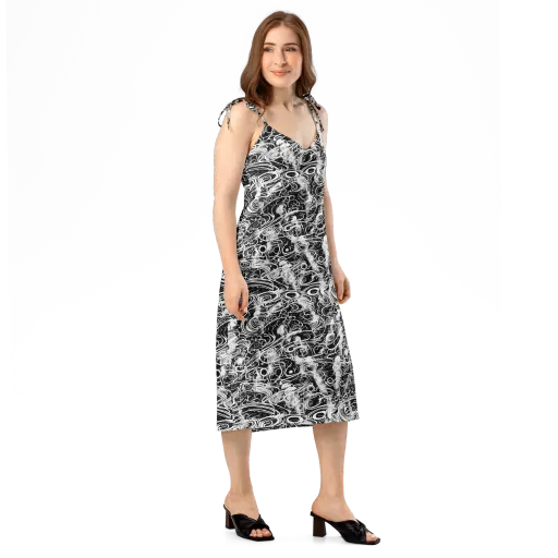 Graphite Whirlpool on a Slip Dress