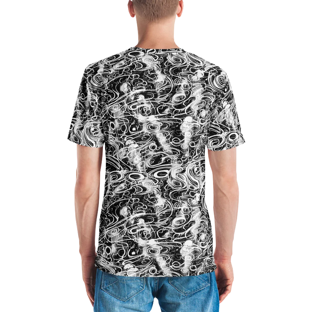 Graphite Whirlpool on Men's Crew Neck T-Shirt — Back