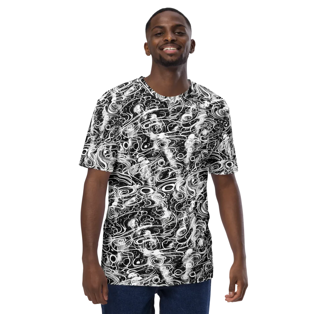 Graphite Whirlpool on Men's Crew Neck T-Shirt — Front