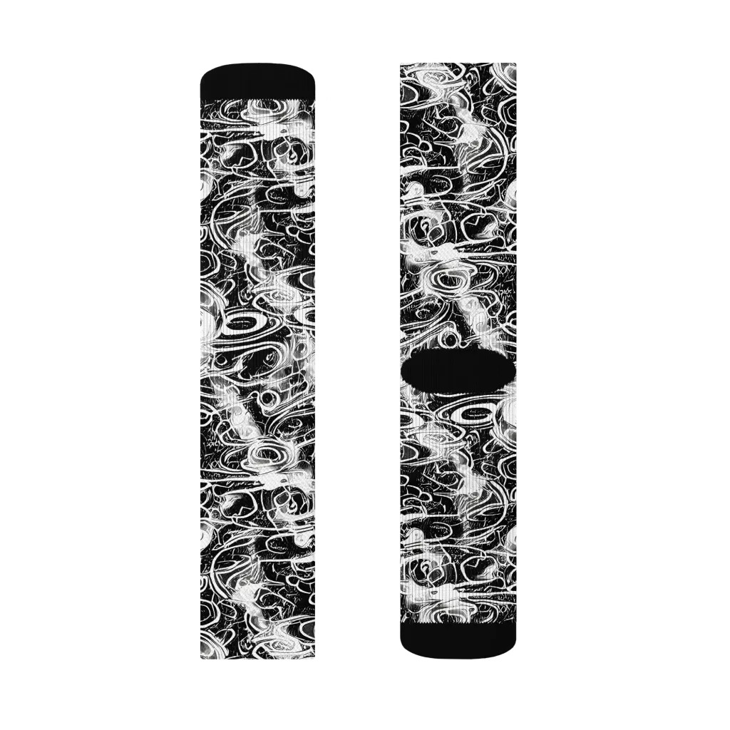 Graphite Whirlpool on Socks — Right Sock