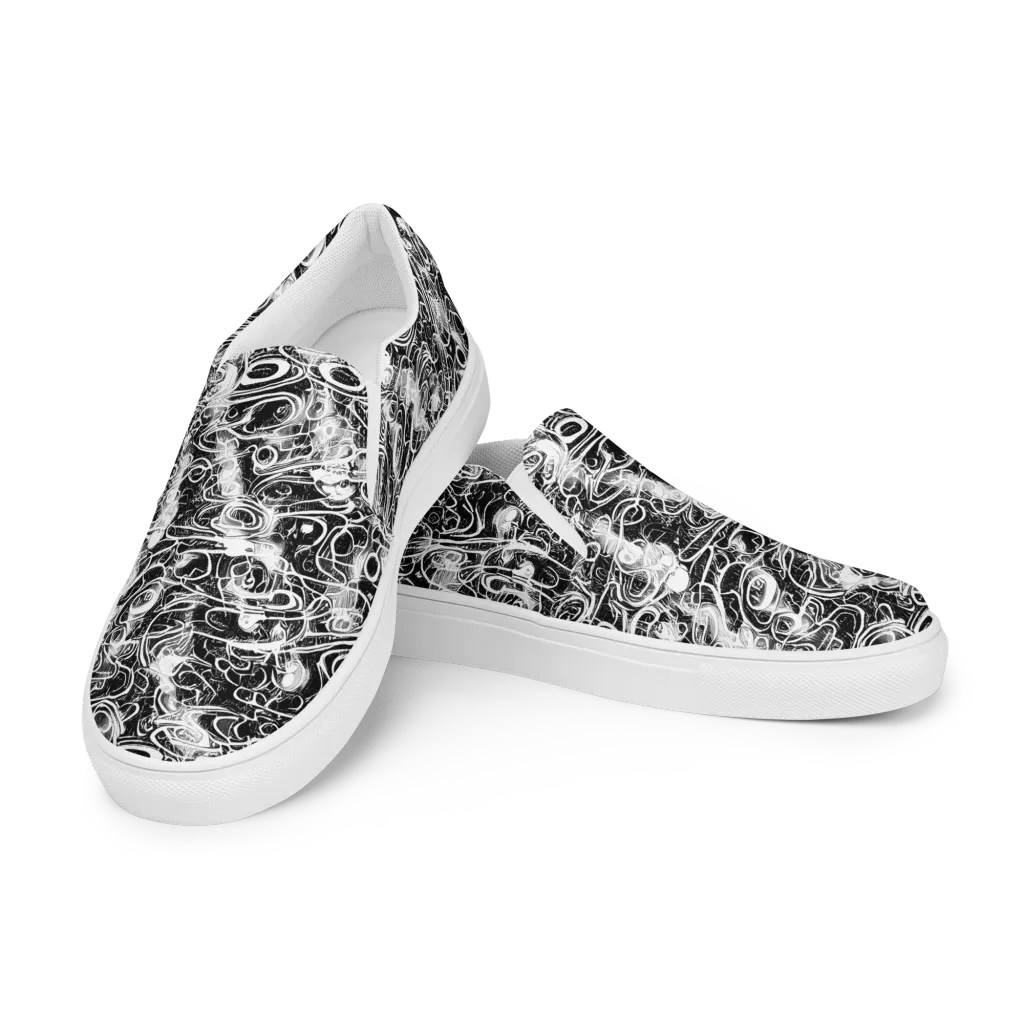 Graphite Whirlpool on Women's Slip-On Canvas Shoes — Left Front