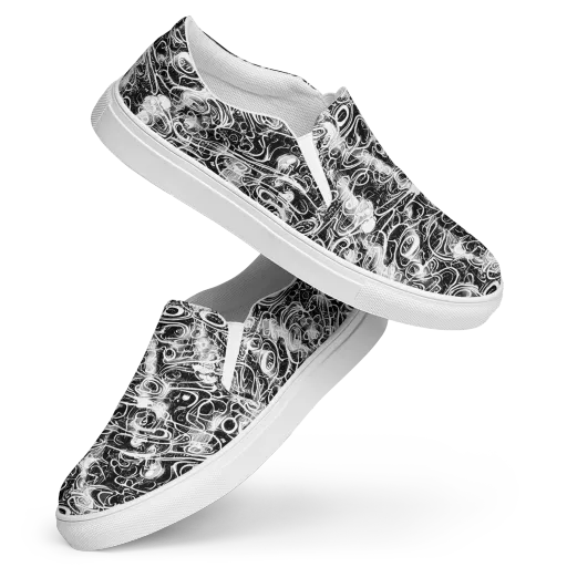 Graphite Whirlpool on a Women's Slip-On Canvas Shoes
