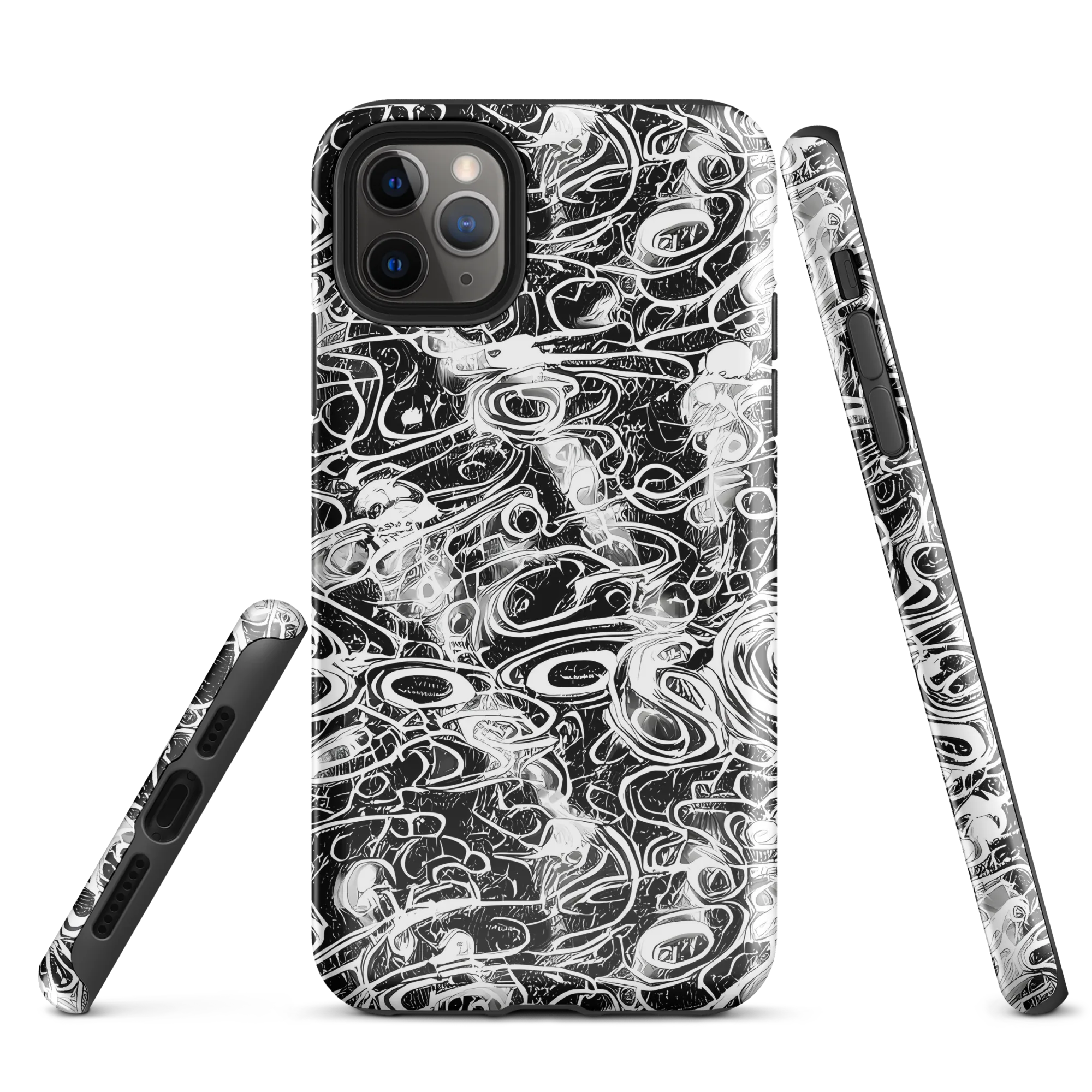 Graphite Whirlpool on Tough Case for iPhone® — Front