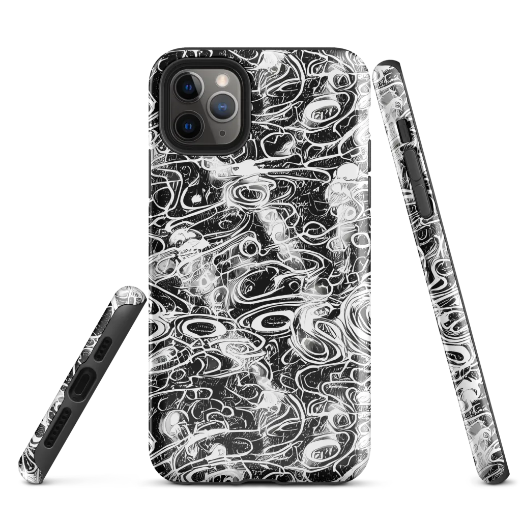Graphite Whirlpool on Tough Case for iPhone® — Front
