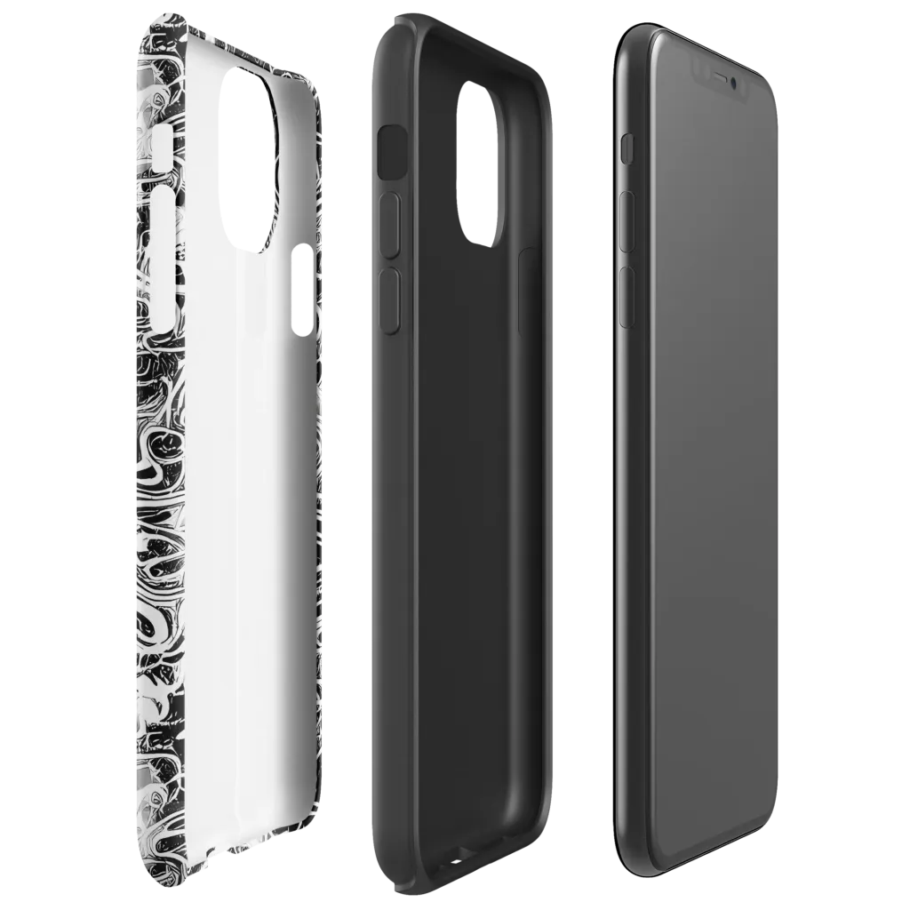Graphite Whirlpool on Tough Case for iPhone® — Right