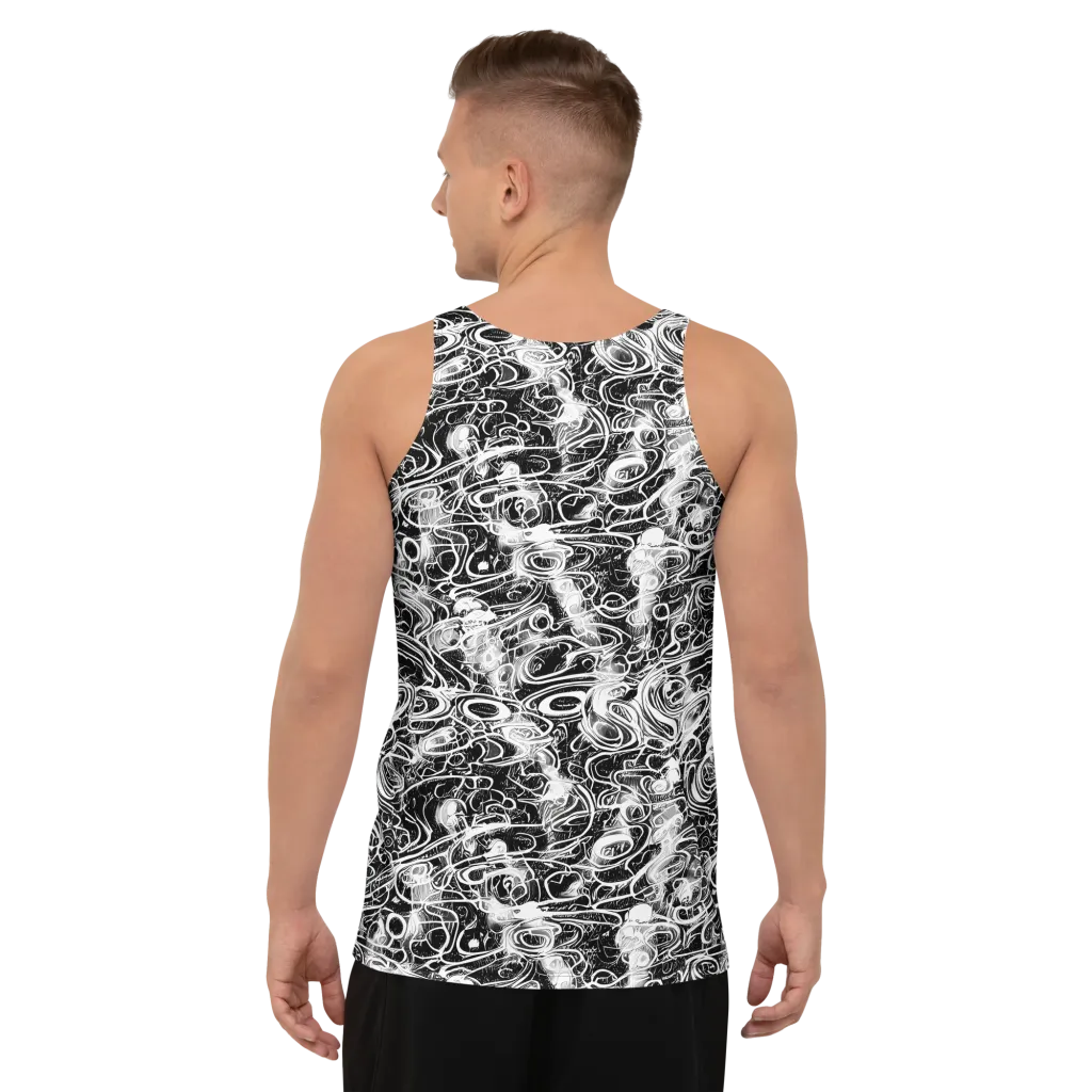 Graphite Whirlpool on Men's Tank Top — Back