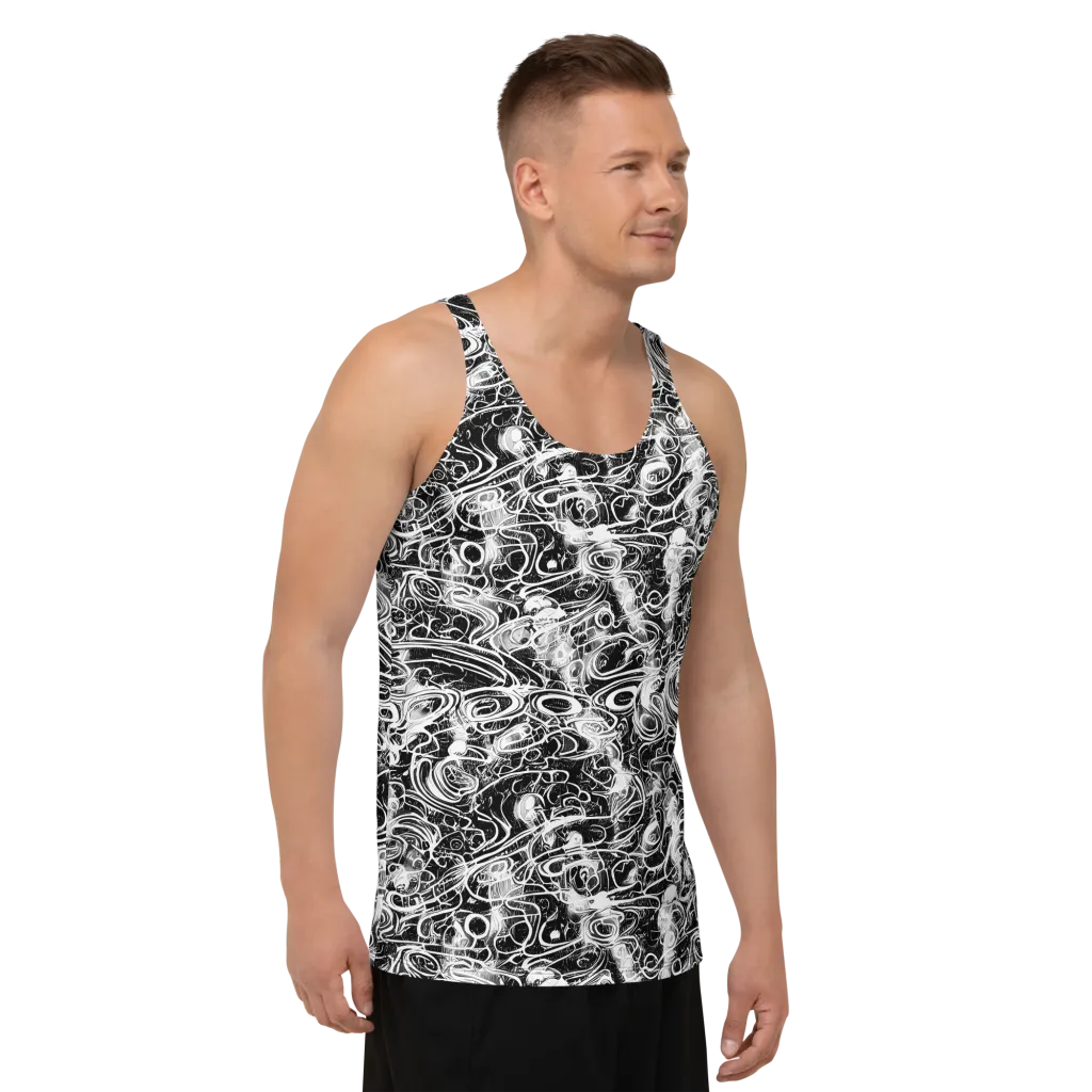 Graphite Whirlpool on Men's Tank Top — Right Front