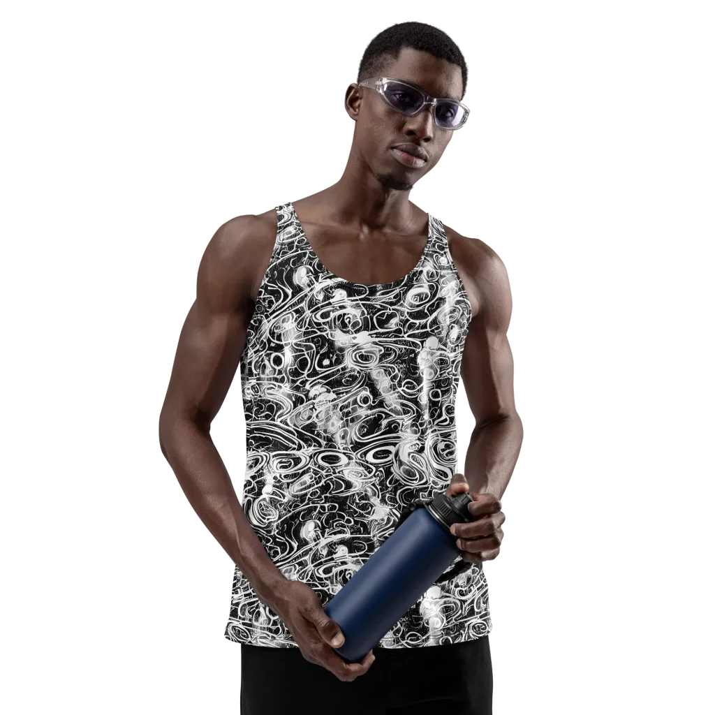 Graphite Whirlpool on Men's Tank Top — Front