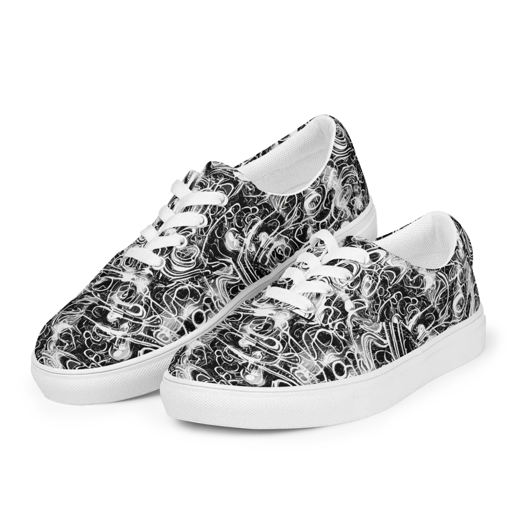 Graphite Whirlpool on Men's Lace-Up Canvas Shoes — Left Front