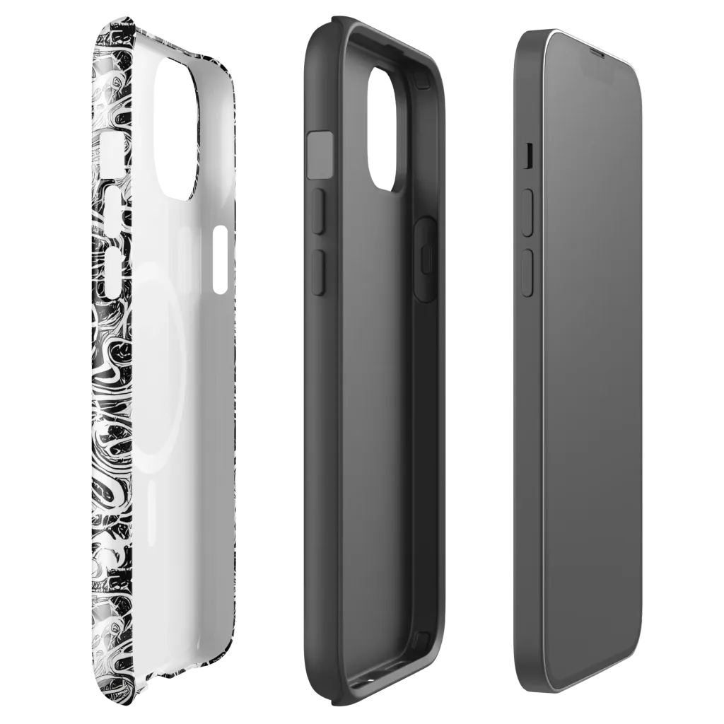 Graphite Whirlpool on MagSafe Tough Case for iPhone® — Front