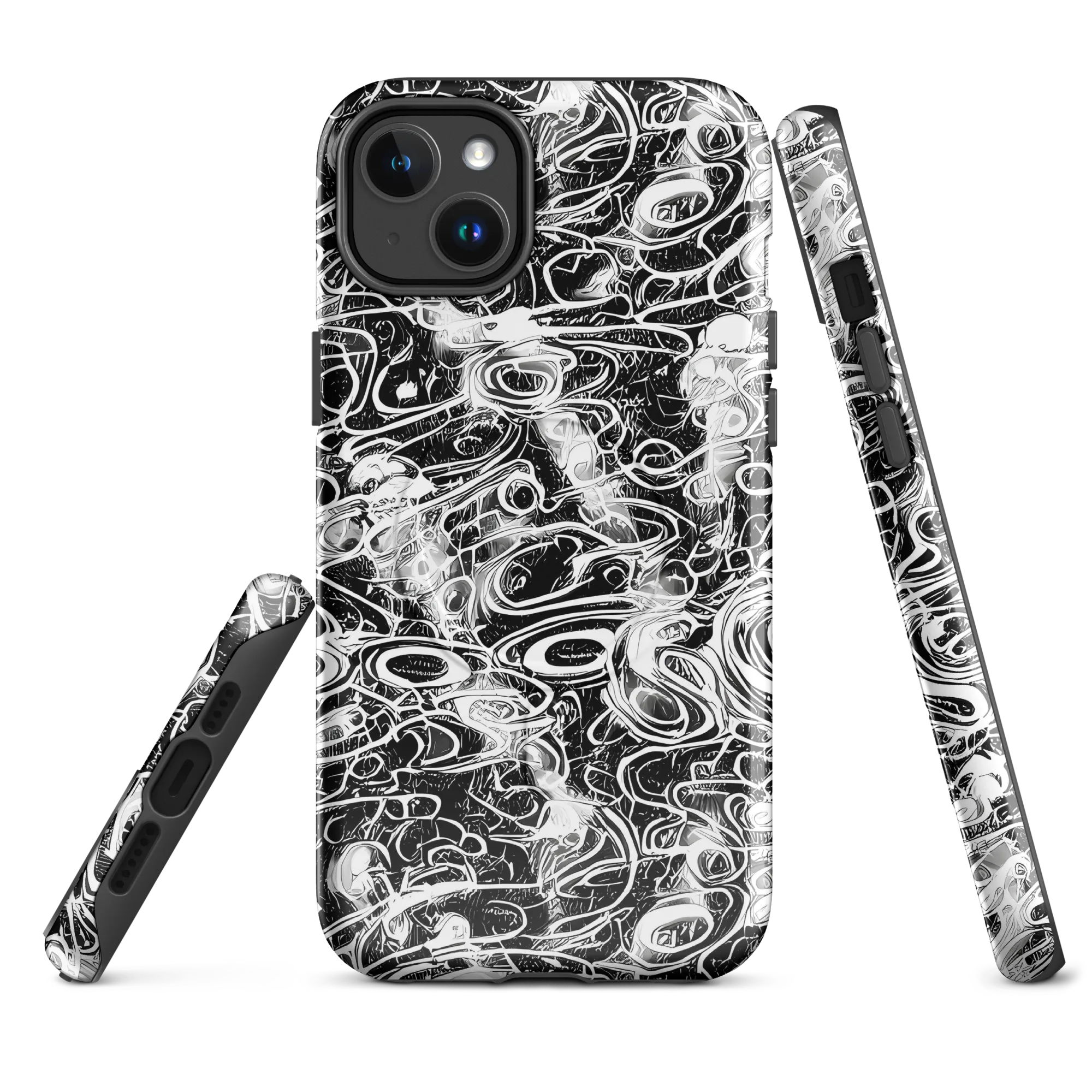 Graphite Whirlpool on MagSafe Tough Case for iPhone® — Front