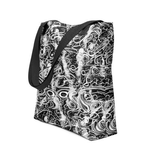 Graphite Whirlpool on a Tote Bag