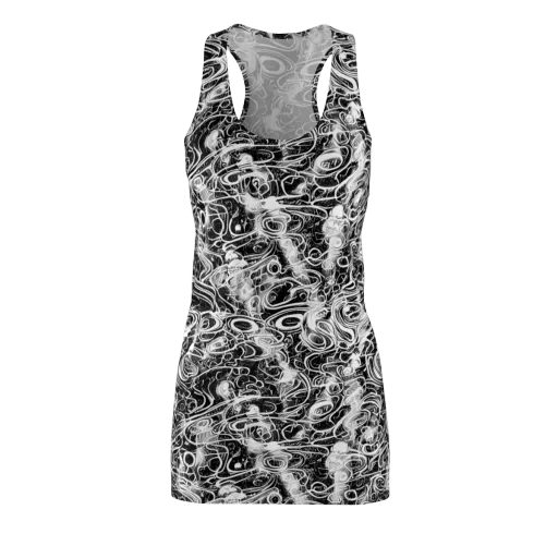 Graphite Whirlpool on a Racerback Dress