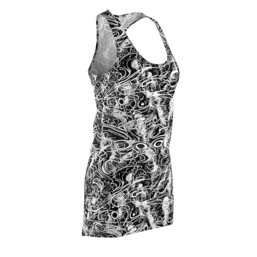 Graphite Whirlpool on Racerback Dress — Front Side