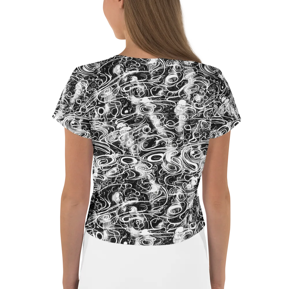 Graphite Whirlpool on Crop Tee — Back