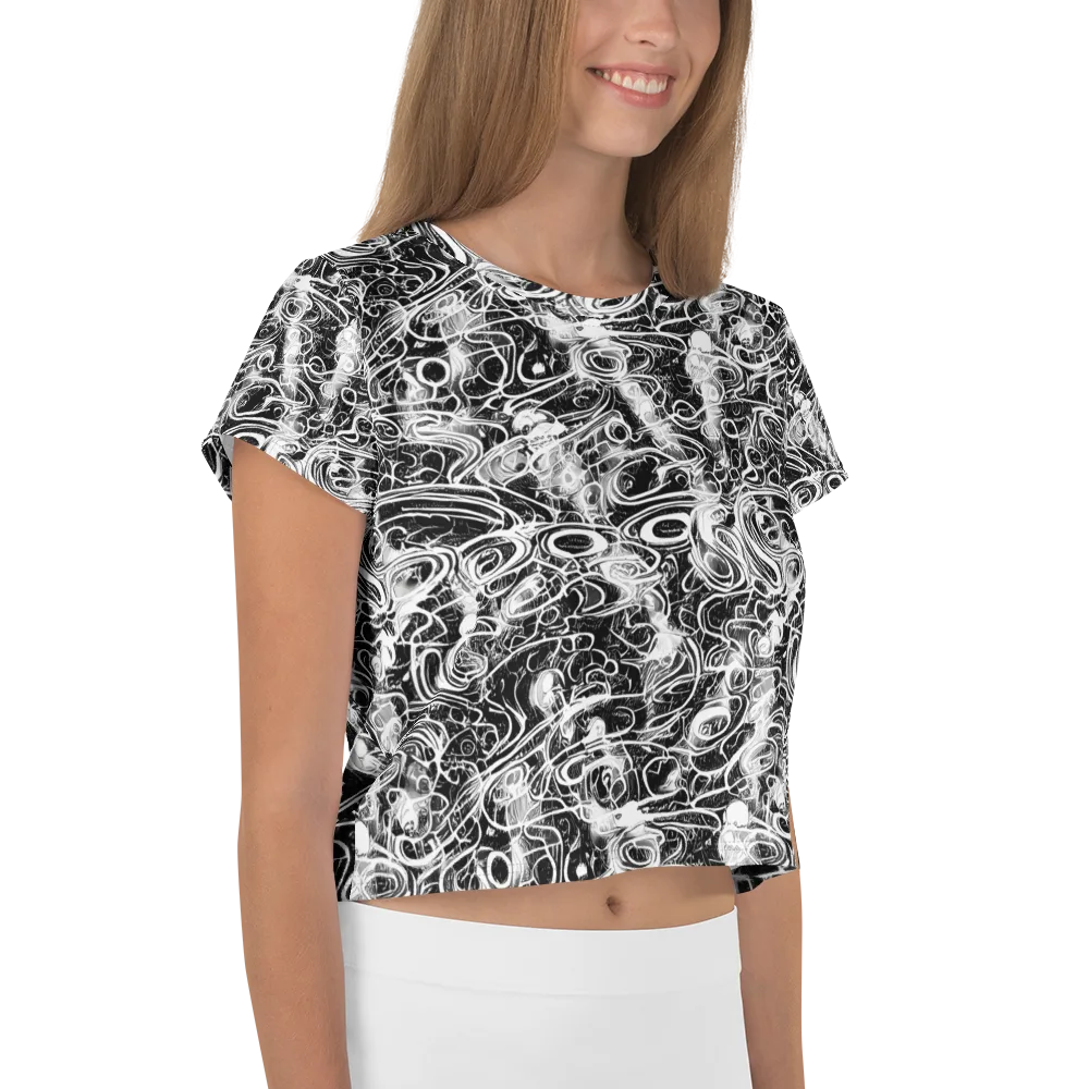 Graphite Whirlpool on Crop Tee — Right