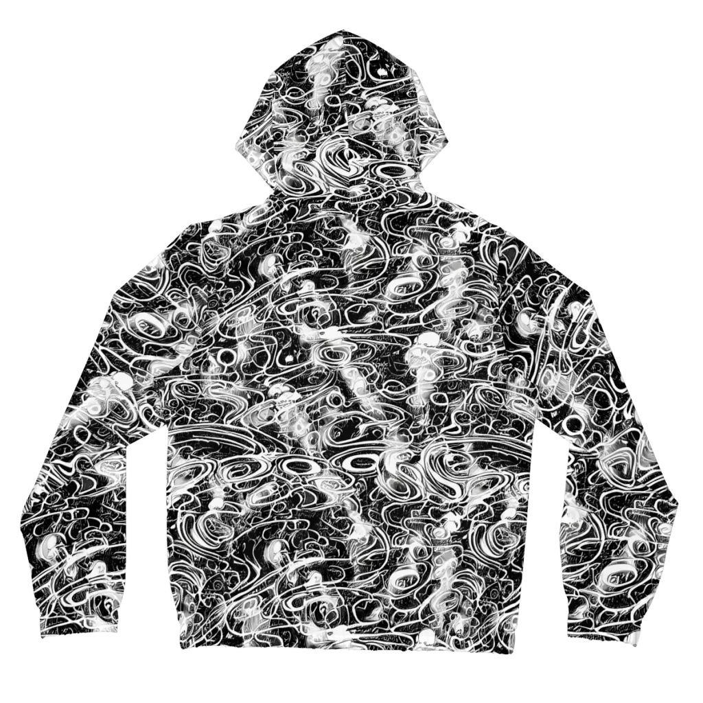 Graphite Whirlpool on Women's Full-Zip Hoodie — Back