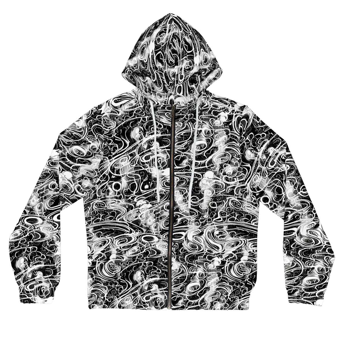 Graphite Whirlpool on Women's Full-Zip Hoodie — Front