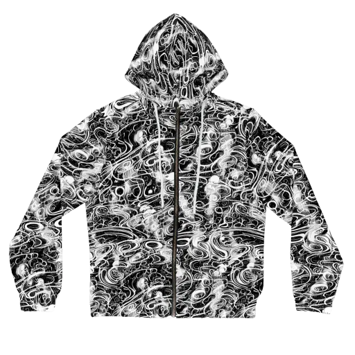 Graphite Whirlpool on a Women's Full-Zip Hoodie