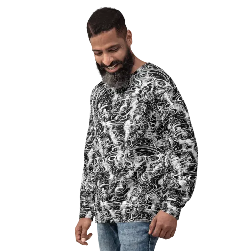 Graphite Whirlpool on a Sweatshirt