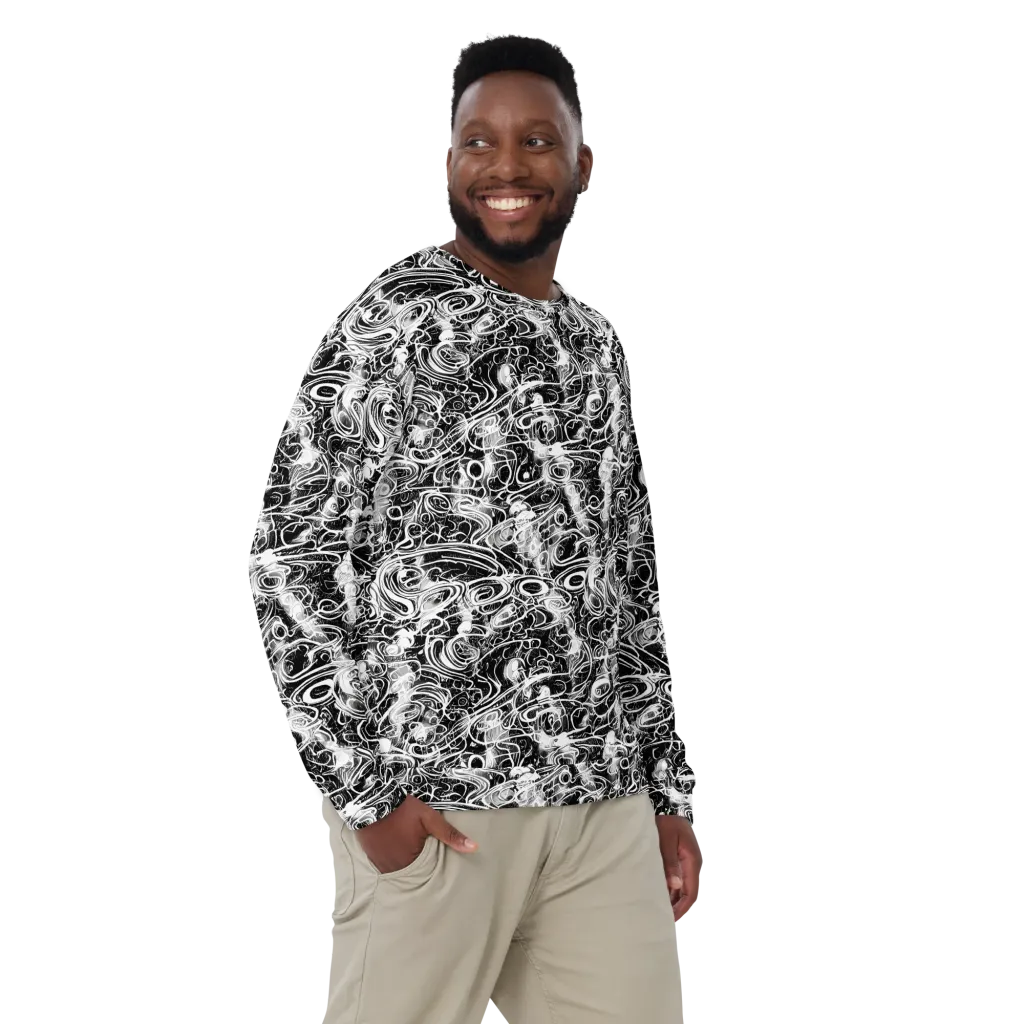 Graphite Whirlpool on Sweatshirt — Front