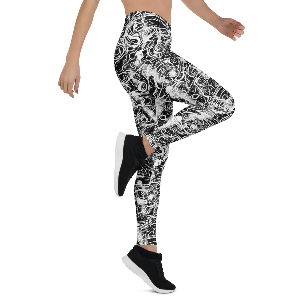 Graphite Whirlpool on Leggings — Right