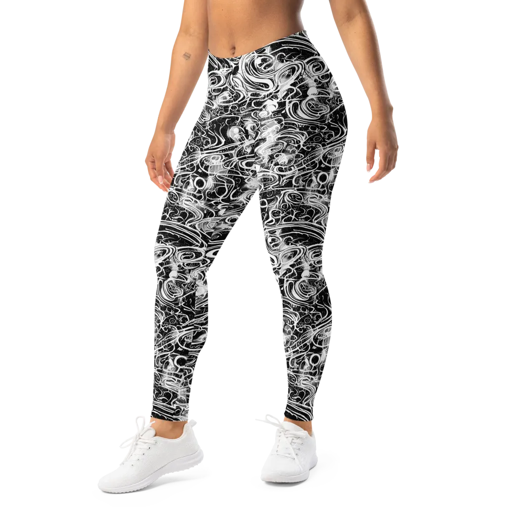 Graphite Whirlpool on Leggings — Left Front