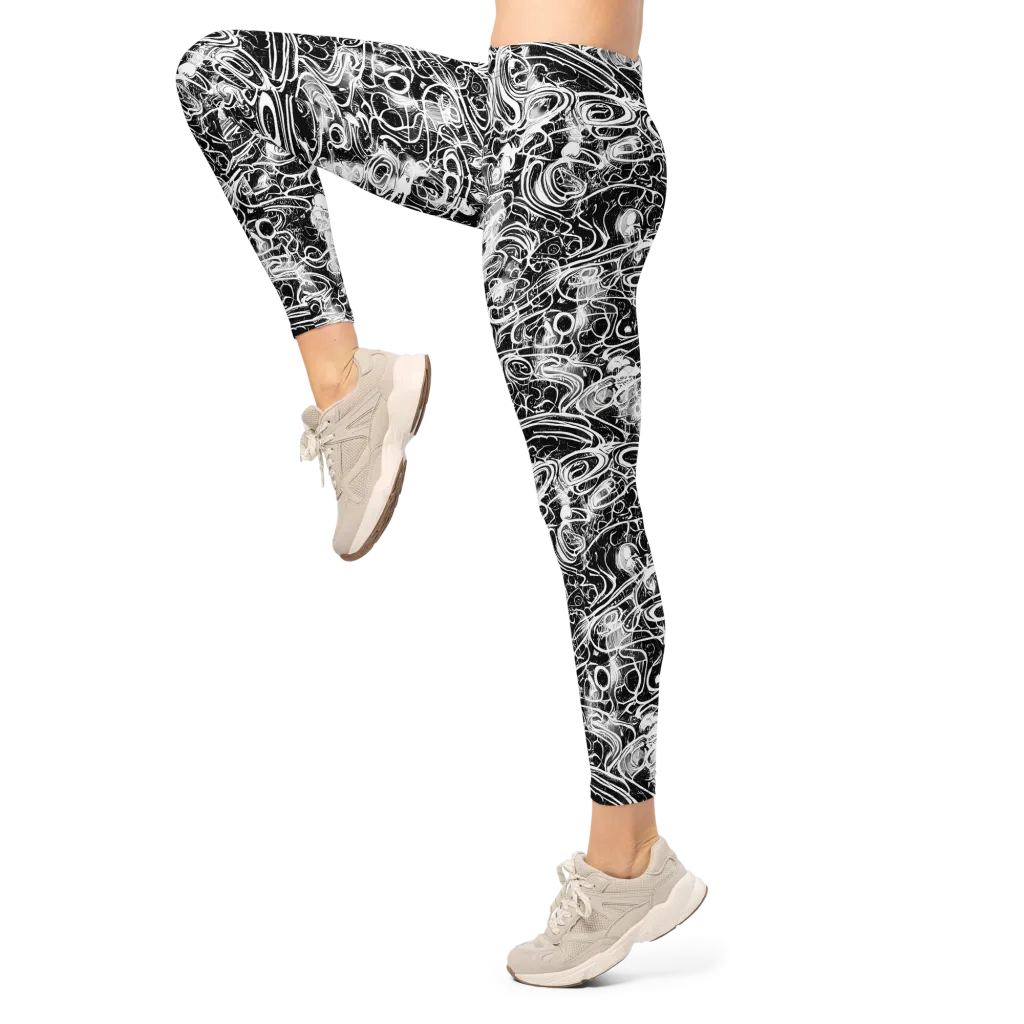 Graphite Whirlpool on Leggings — Left