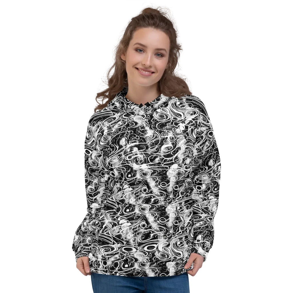 Graphite Whirlpool on Hoodie — Front