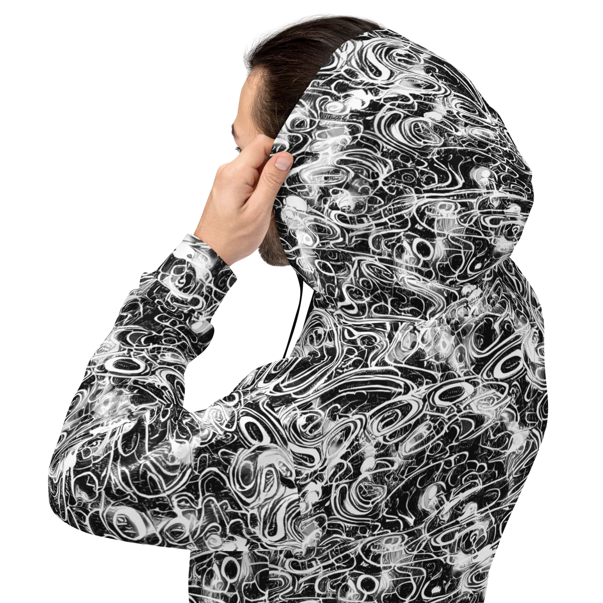 Graphite Whirlpool on Hoodie — Back