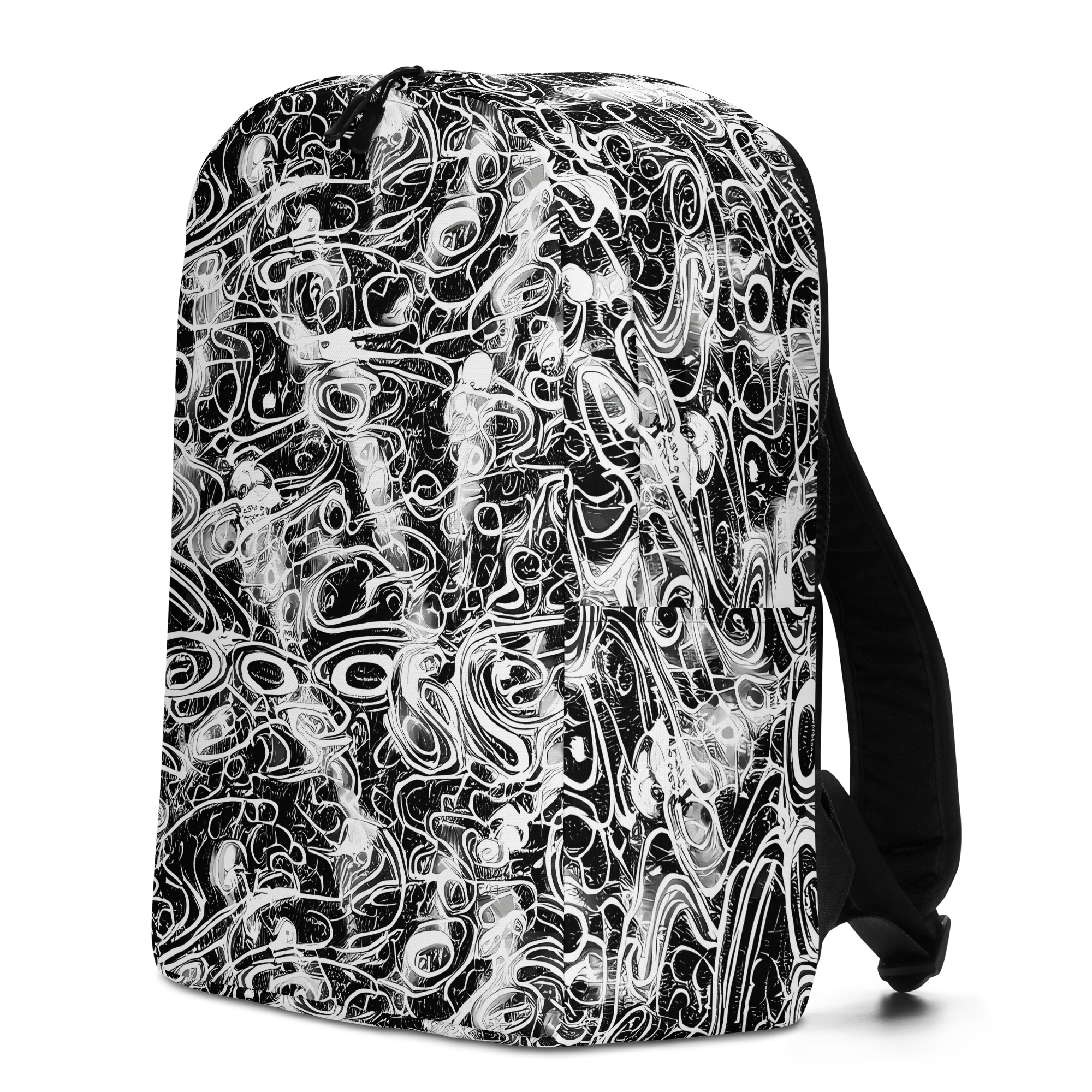 Graphite Whirlpool on Minimalist Backpack — Left