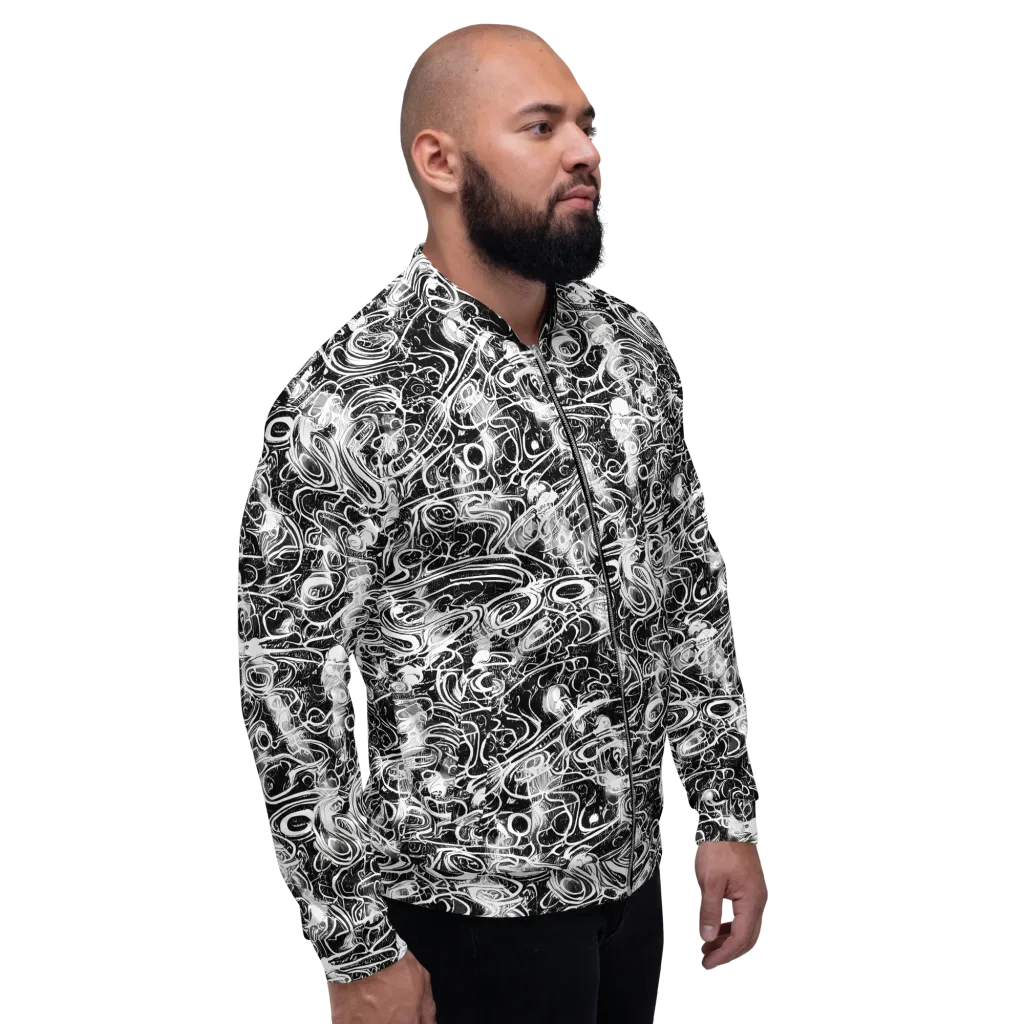 Graphite Whirlpool on Bomber Jacket — Right