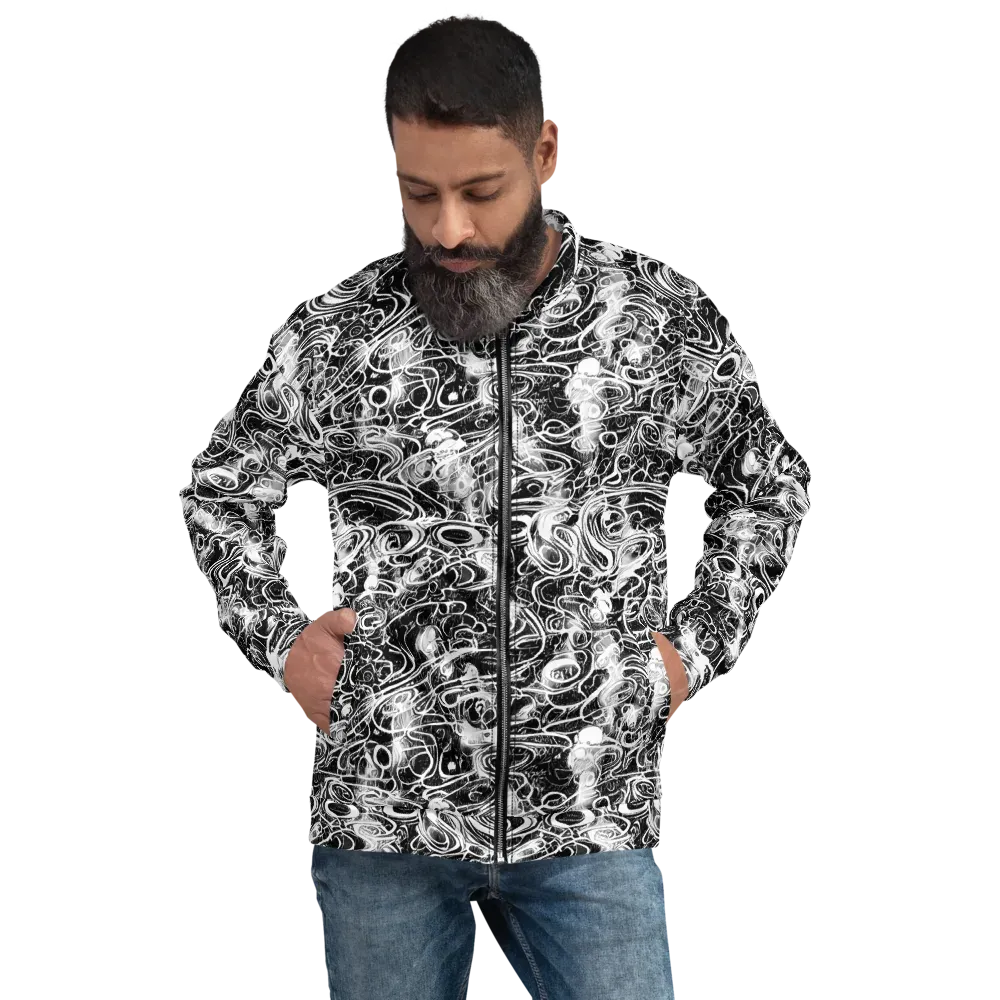 Graphite Whirlpool on Bomber Jacket — Front